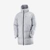 Men's Salomon OUTLIFE PACKABLE LONG PUFFER JKT U Insulated Jackets Grey | US-RGTP654