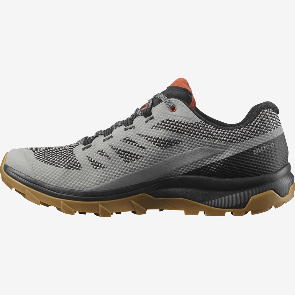 Men's Salomon OUTLINE GORE-TEX Hiking Shoes Grey | US-CKDR529