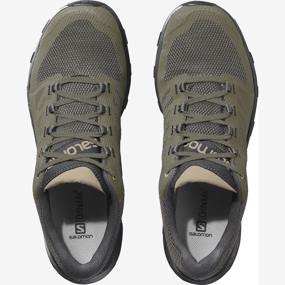 Men's Salomon OUTLINE GORE-TEX Hiking Shoes Olive Green | US-DCJY712