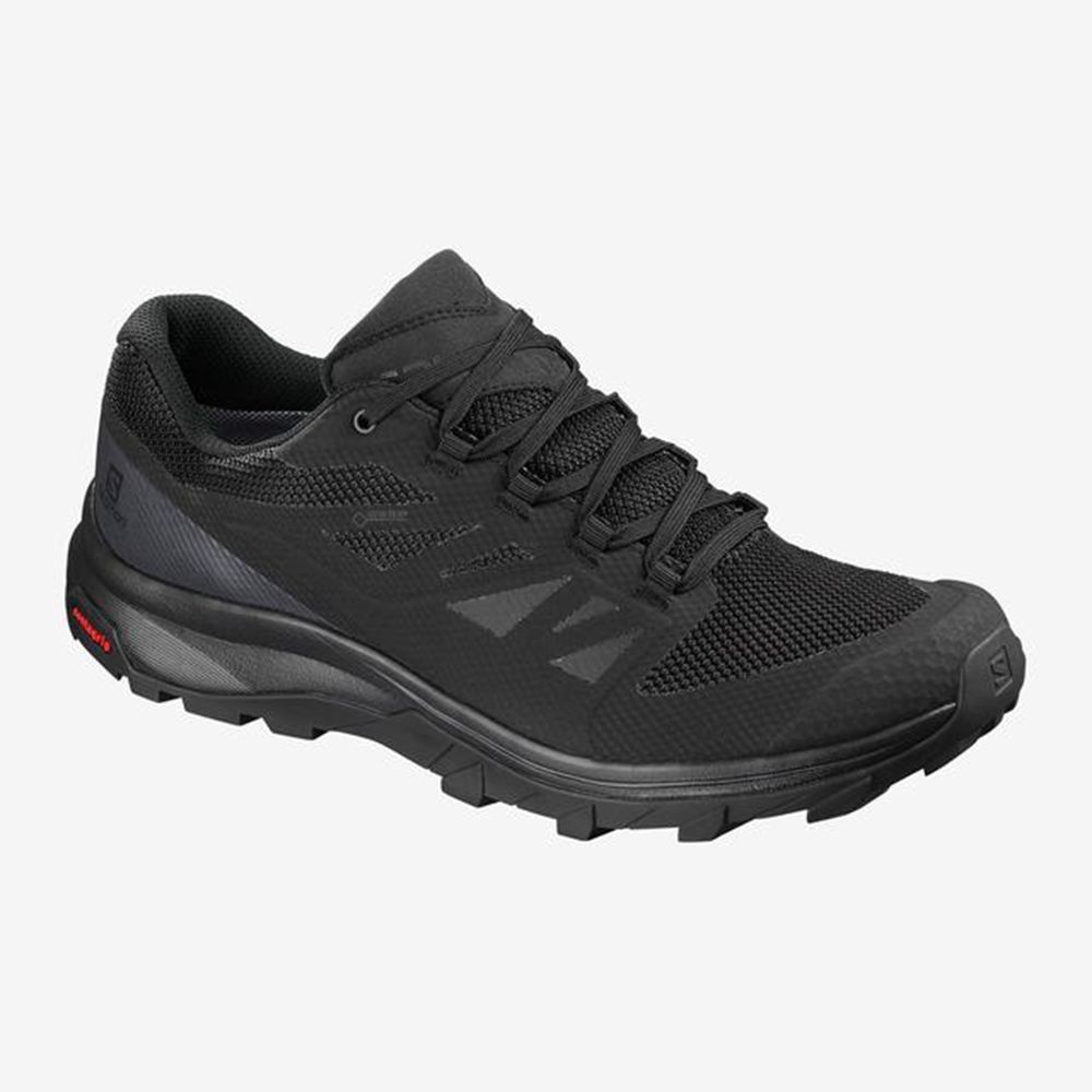 Men's Salomon OUTLINE GTX Hiking Shoes Black | US-LEPV567