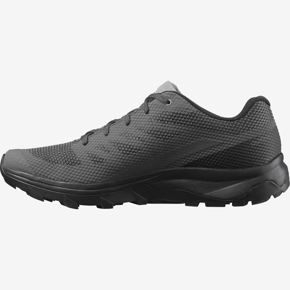 Men's Salomon OUTLINE Hiking Shoes Black | US-TVJG798