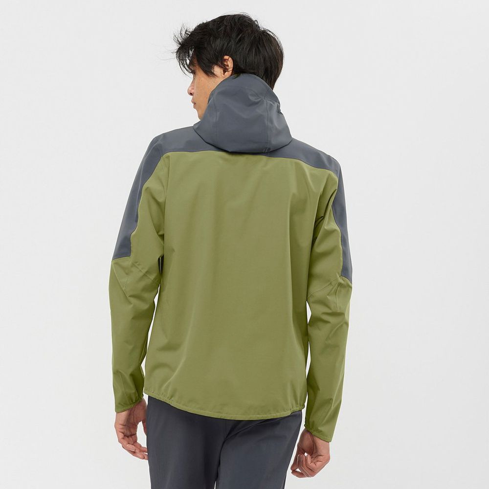 Men's Salomon OUTLINE Jackets Olive | US-HXKE235