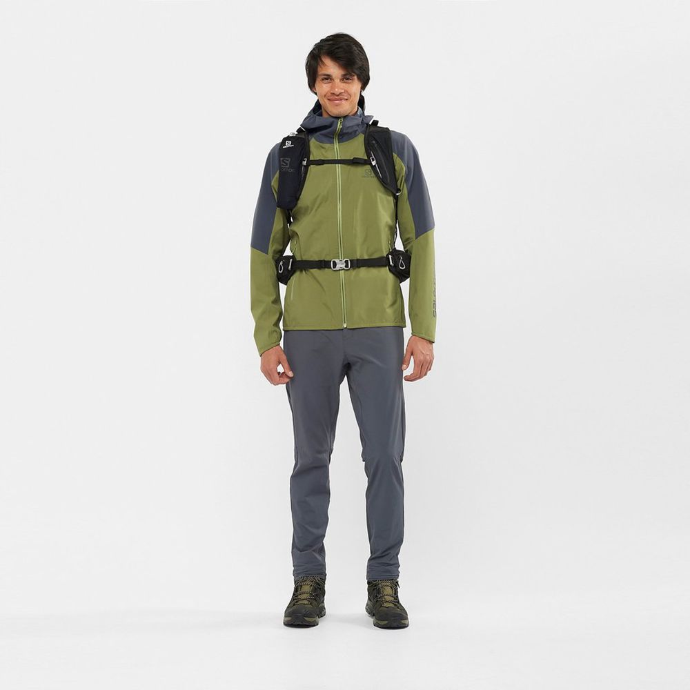 Men's Salomon OUTLINE Jackets Olive | US-HXKE235