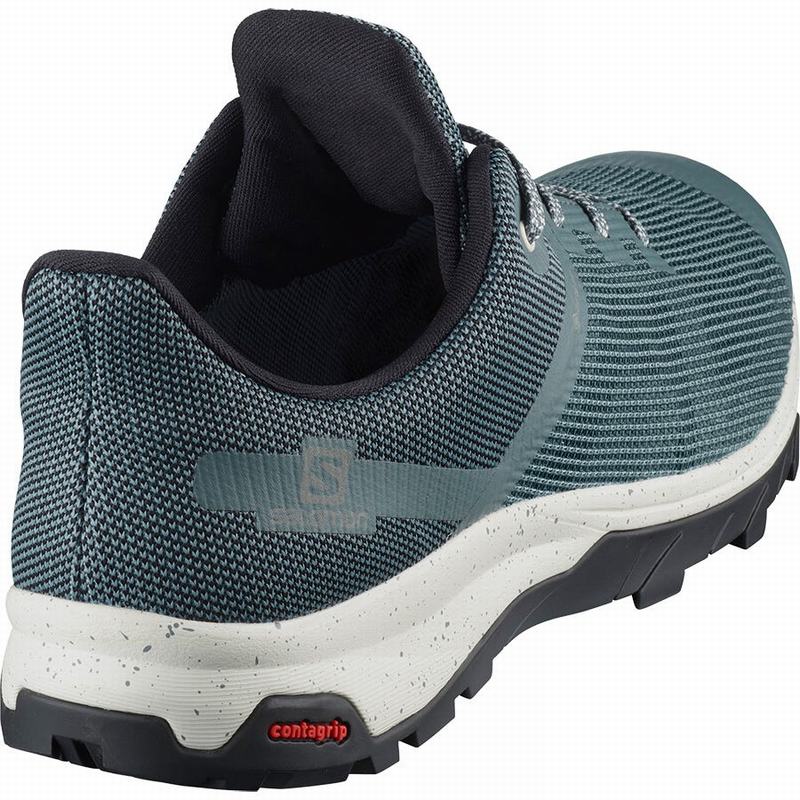 Men's Salomon OUTLINE PRISM GORE-TEX Hiking Shoes Dark Blue / Black | US-GTSD402