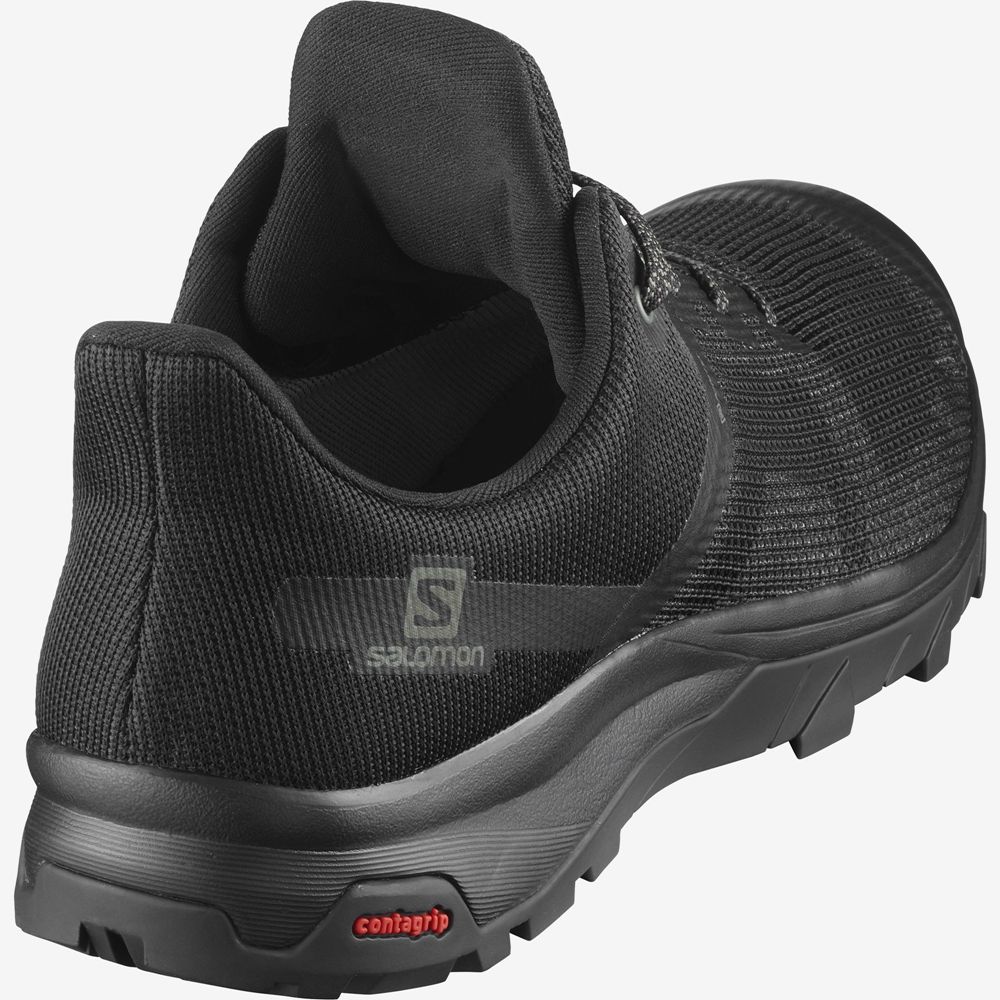 Men's Salomon OUTLINE PRISM GORE-TEX Hiking Shoes Black | US-HNLR837