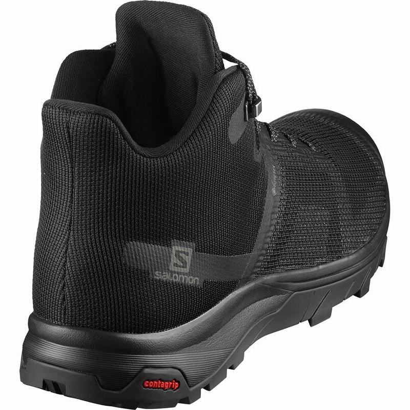 Men's Salomon OUTLINE PRISM MID GORE-TEX Hiking Shoes Black | US-ZUDS520