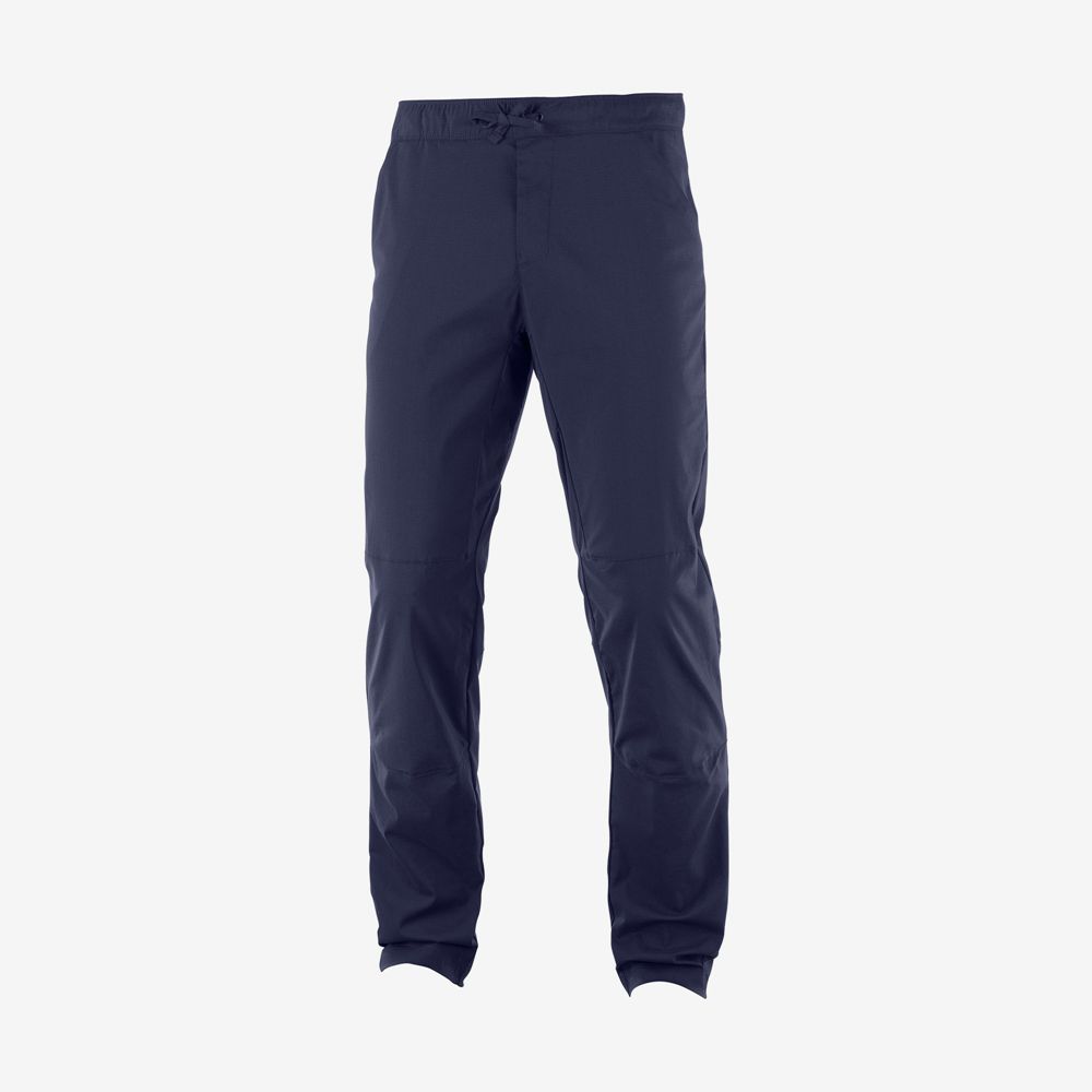 Men's Salomon OUTRACK TAPERED Pants Navy | US-HRIS547