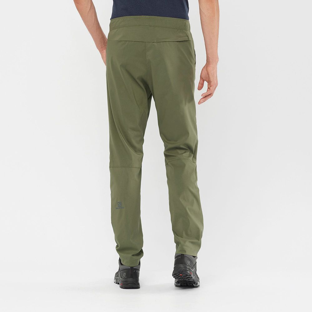 Men's Salomon OUTRACK TAPERED Pants Olive | US-JOIV039