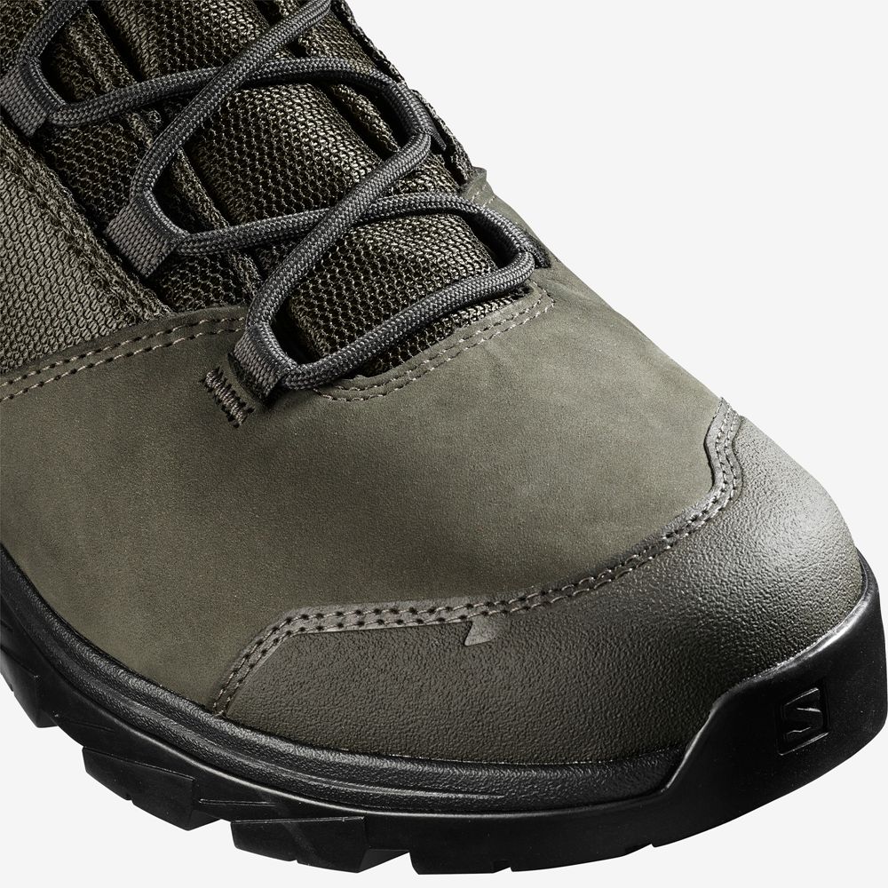 Men's Salomon OUTWARD GORE-TEX Hiking Boots Olive Green | US-BXWY537