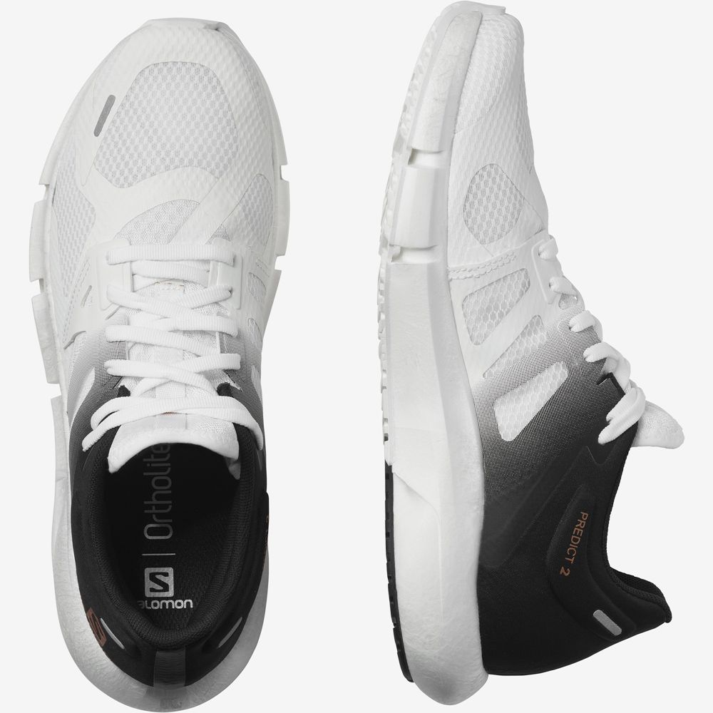 Men's Salomon PREDICT 2 Running Shoes White / Black | US-SXLA820