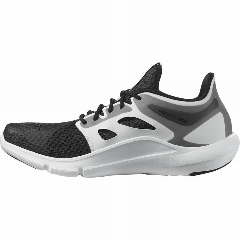 Men's Salomon PREDICT MOD Road Running Shoes Black / White | US-TCOV930