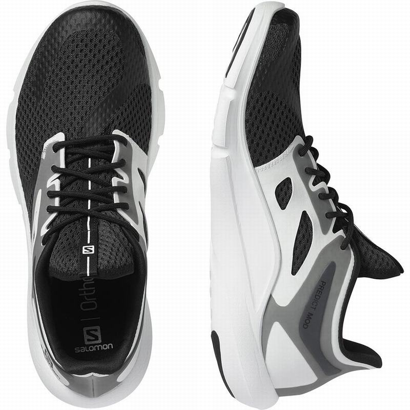 Men's Salomon PREDICT MOD Road Running Shoes Black / White | US-TCOV930