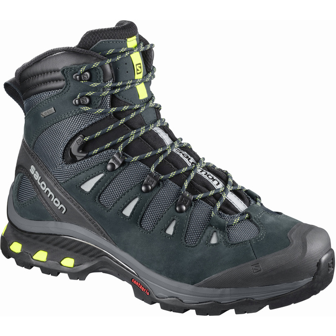 Men\'s Salomon QUEST 4D 3 GTX Hiking Boots Olive / Black | US-WIGZ498