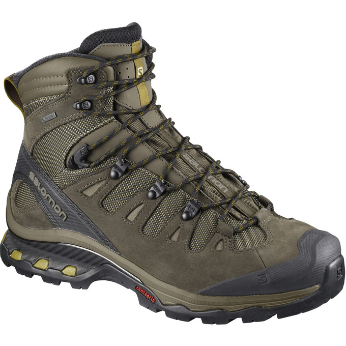 Men\'s Salomon QUEST 4D 3 GTX Hiking Boots Brown Black | US-YRGP146