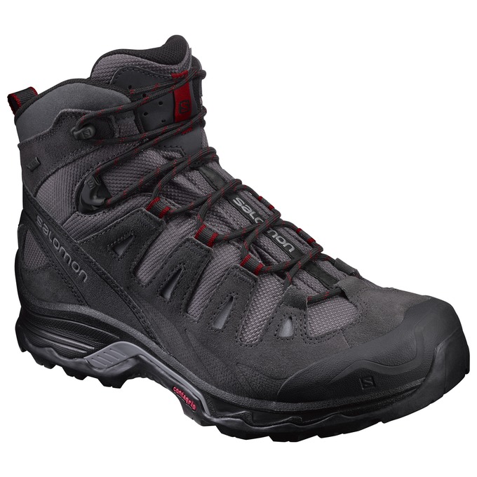 Men\'s Salomon QUEST PRIME GTX Hiking Boots Black | US-LIQJ218