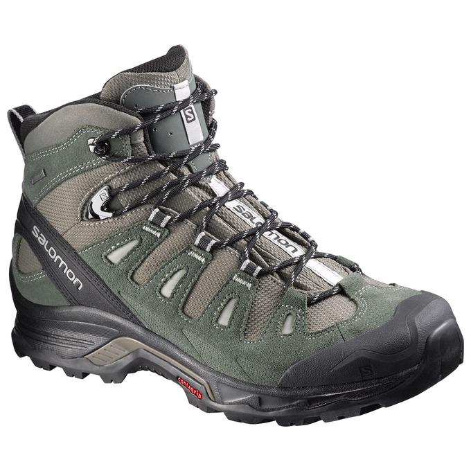 Men\'s Salomon QUEST PRIME GTX Hiking Boots Olive / Black | US-UFXZ627