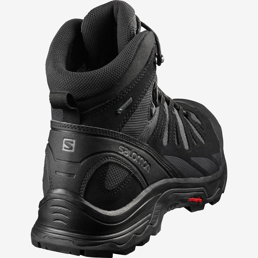 Men's Salomon QUEST PRIME GTX Hiking Shoes Black | US-XSYM468