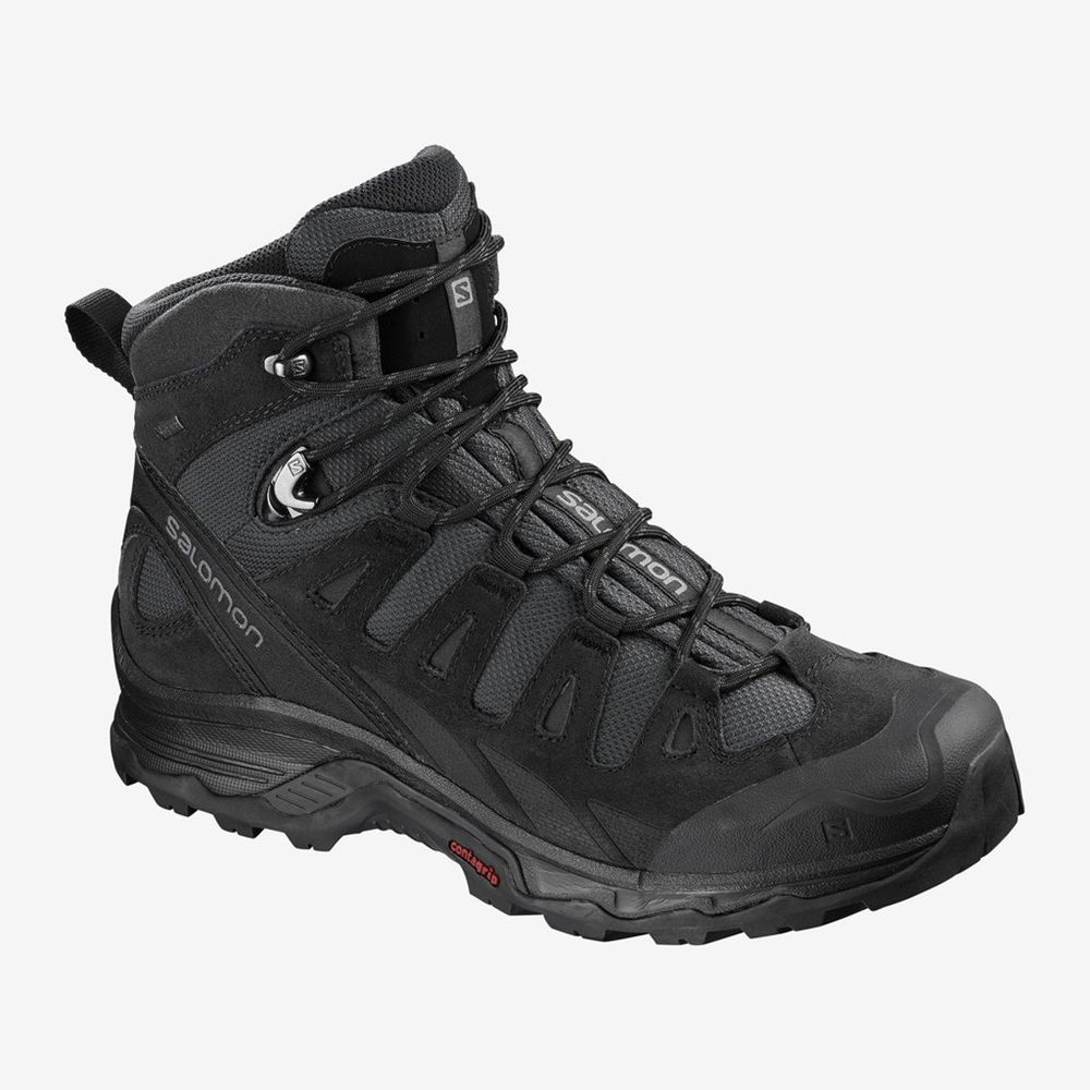 Men\'s Salomon QUEST PRIME GTX Hiking Shoes Black | US-XSYM468