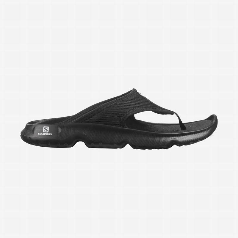 Men\'s Salomon REELAX BREAK 5.0 Flip Flops Black | US-NUCV138