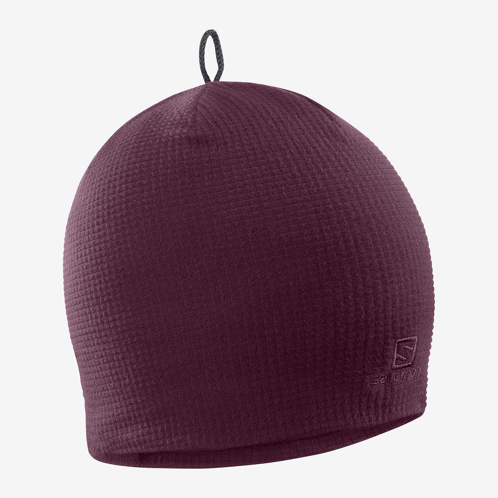 Men's Salomon RS WARM Beanie Purple | US-FEXP092