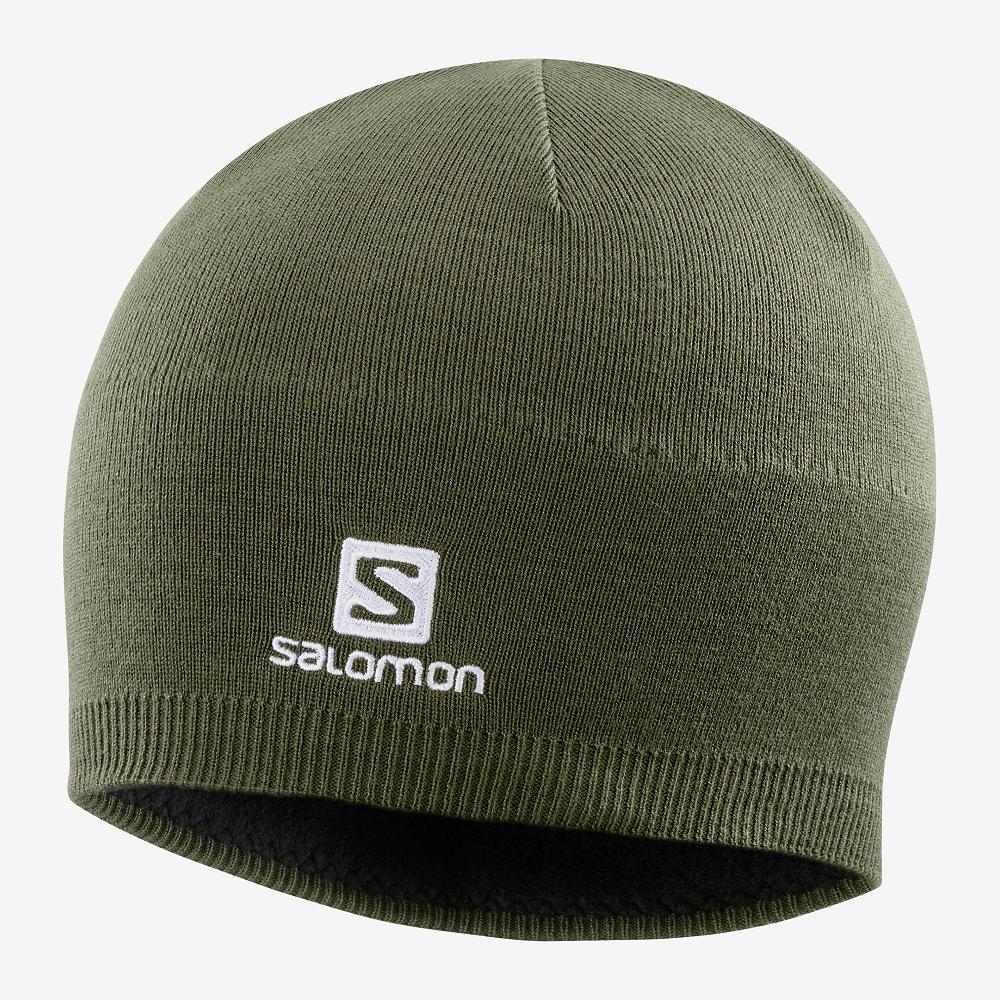 Men\'s Salomon RS WARM Hats Green | US-DBKG037