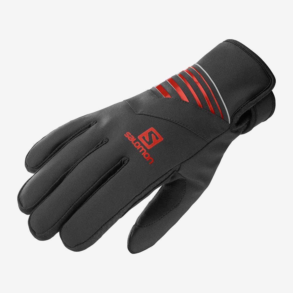 Men\'s Salomon RS WARM U Gloves Black | US-BYHJ614