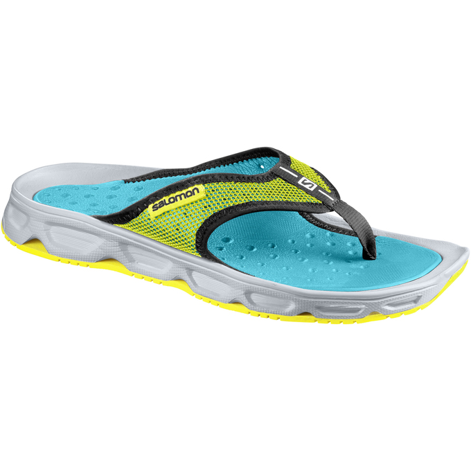 Men\'s Salomon RX BREAK Flip Flops Grey / Blue | US-TPIZ915