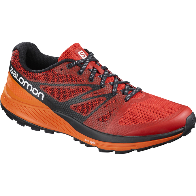 Men\'s Salomon SENSE ESE Trail Running Shoes Red / Orange | US-MYQP834