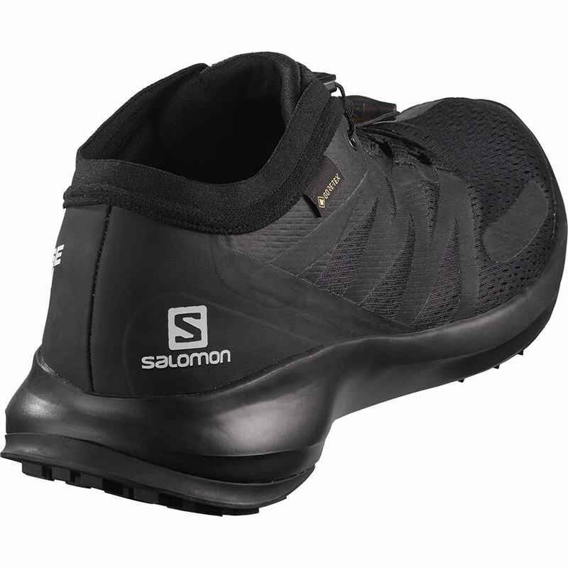 Men's Salomon SENSE FLOW GTX Trail Running Shoes Black | US-NZGH021