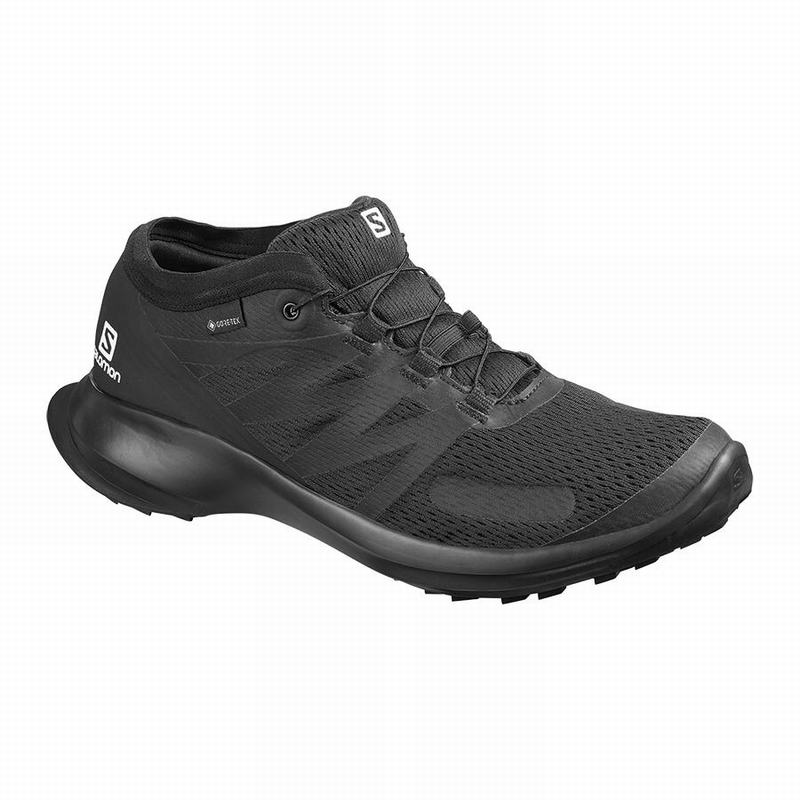 Men\'s Salomon SENSE FLOW GTX Trail Running Shoes Black | US-NZGH021