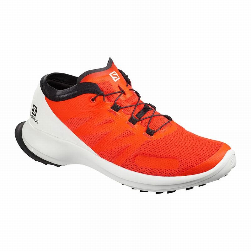 Men\'s Salomon SENSE FLOW Trail Running Shoes Orange | US-QXLY681