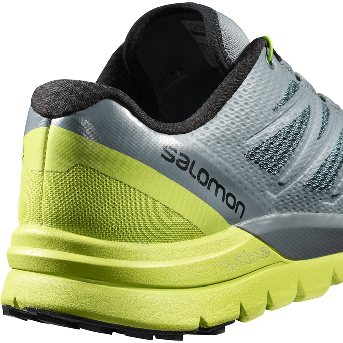 Men's Salomon SENSE PRO MAX Trail Running Shoes Blue / Green | US-HMRP916