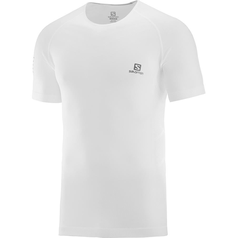 Men\'s Salomon SENSE PRO M T Shirts White | US-MHKC758