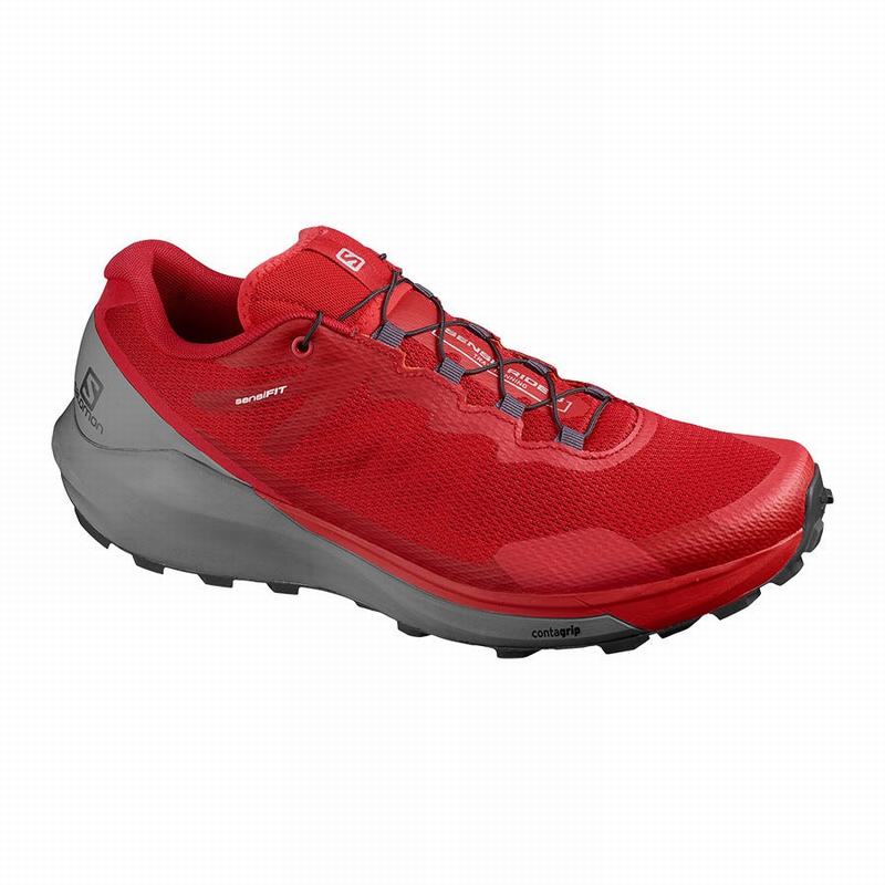 Men\'s Salomon SENSE RIDE 3 Trail Running Shoes Red | US-GKQW384