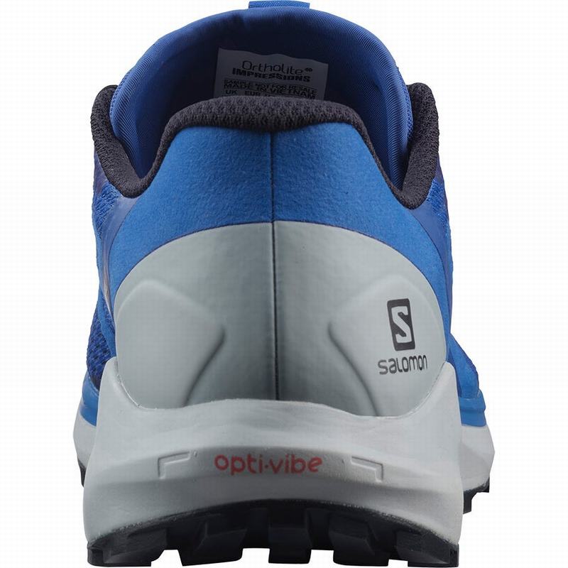 Men's Salomon SENSE RIDE 4 Running Shoes Blue | US-CZIE906