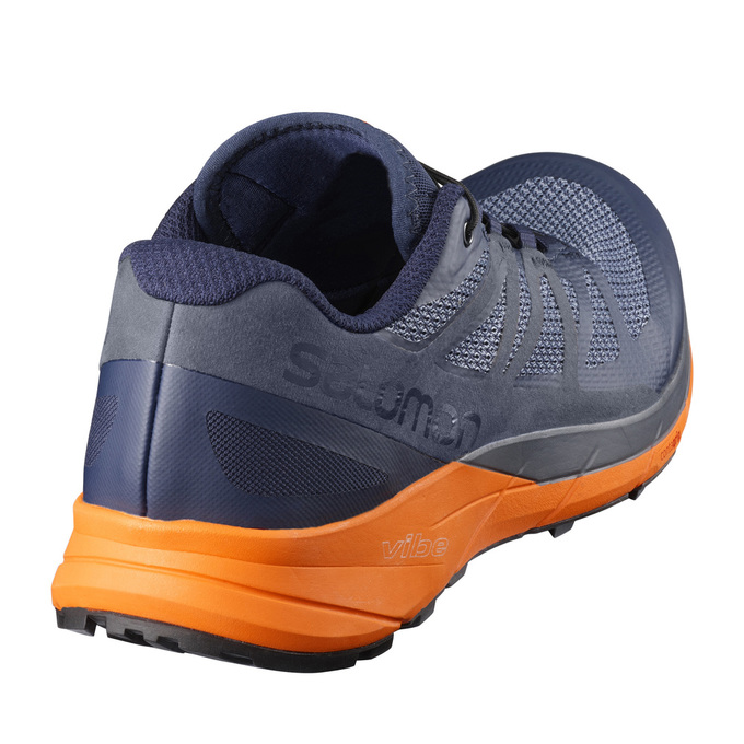 Men's Salomon SENSE RIDE Trail Running Shoes Navy / Orange | US-JEDB612