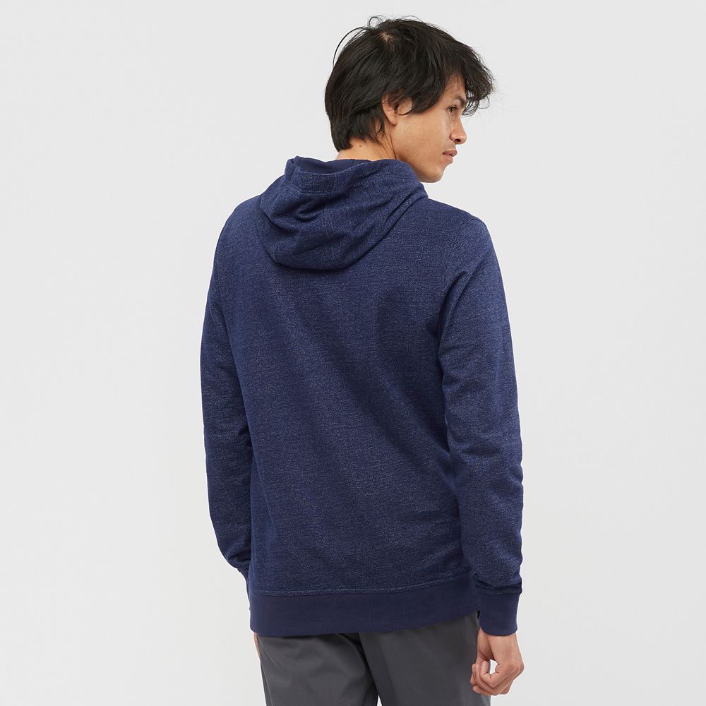 Men's Salomon SHIFT HOODIE M Midlayers Navy | US-EYPM943