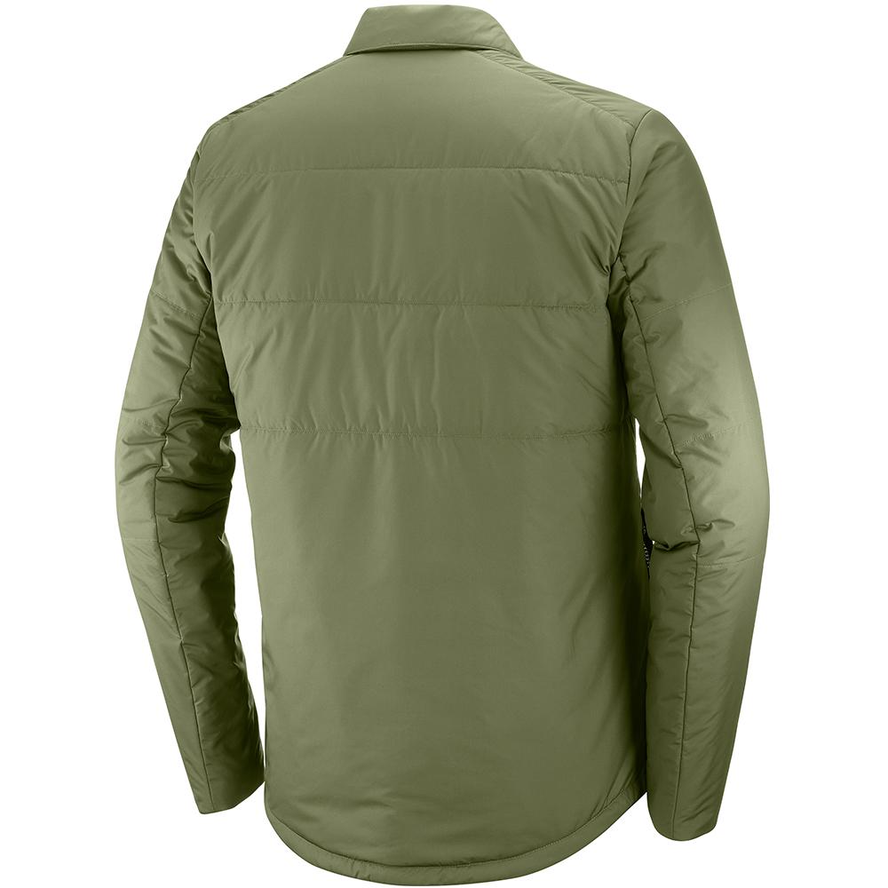 Men's Salomon SNOWSHELTER INSULATED SHIRT M Midlayers Olive | US-GFSJ360