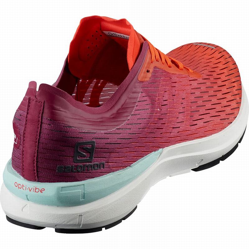 Men's Salomon SONIC 3 ACCELERATE Running Shoes Pink / White | US-TMHW546