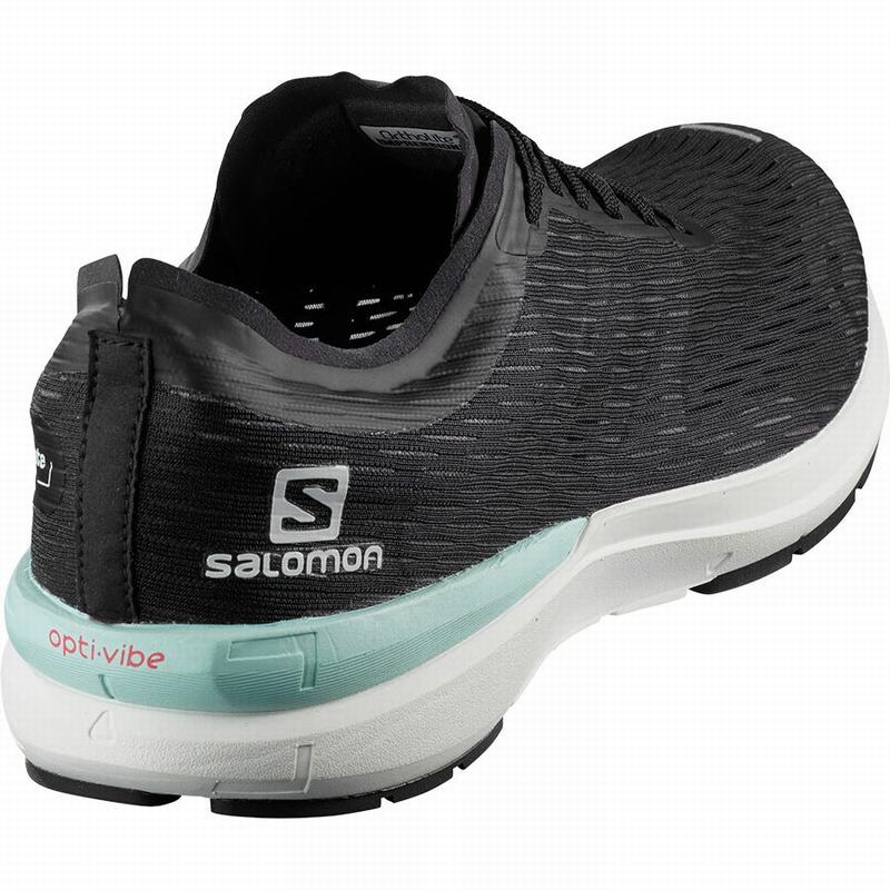 Men's Salomon SONIC 3 ACCELERATE Running Shoes Black / White | US-UVJT782