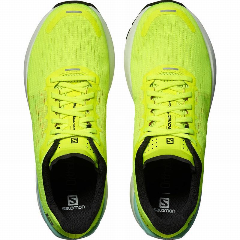 Men's Salomon SONIC 3 BALANCE Running Shoes Yellow / White | US-MTCJ327