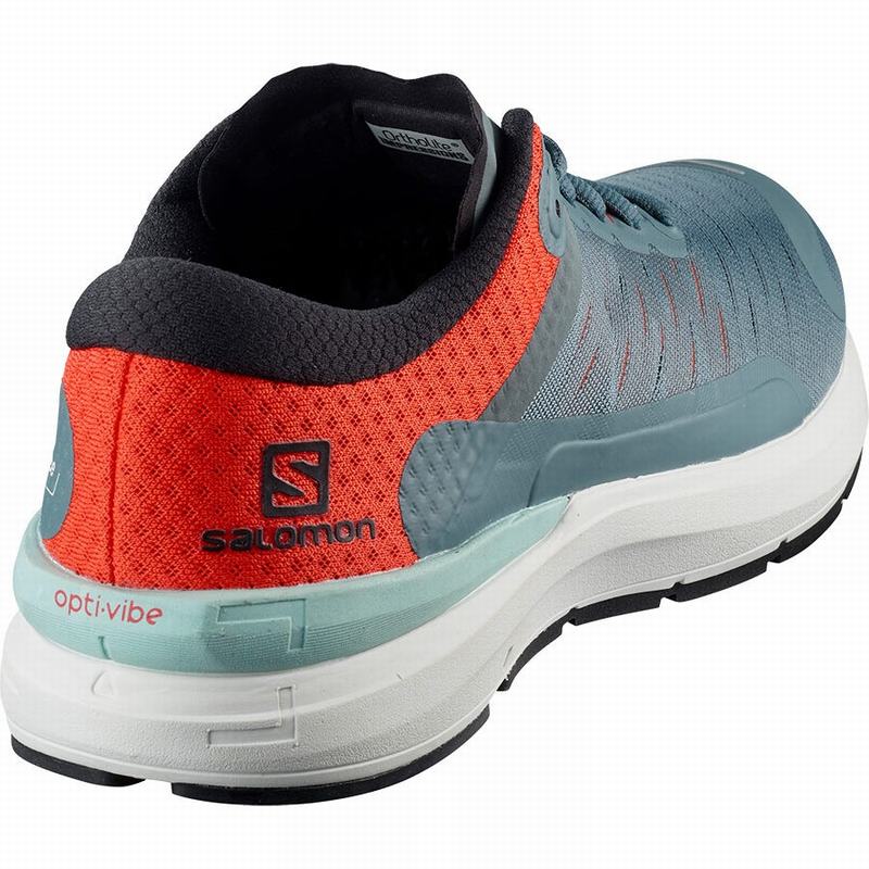 Men's Salomon SONIC 3 CONFIDENCE Running Shoes Dark Blue / Orange | US-LYVD067