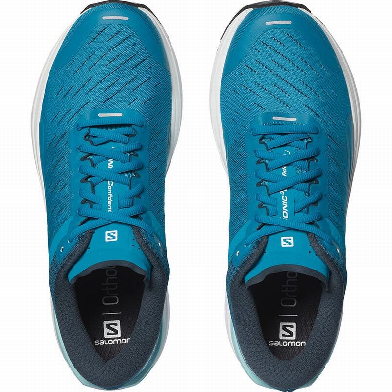 Men's Salomon SONIC 3 CONFIDENCE Running Shoes Blue | US-UFAO316