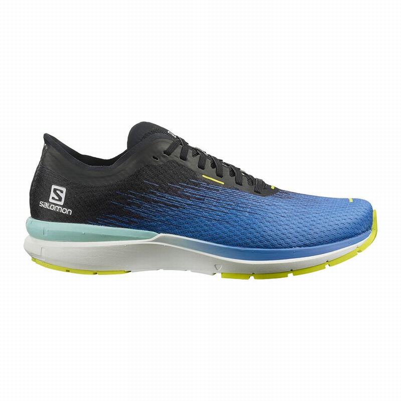 Men\'s Salomon SONIC 4 ACCELERATE Running Shoes Blue / White | US-SBUQ956