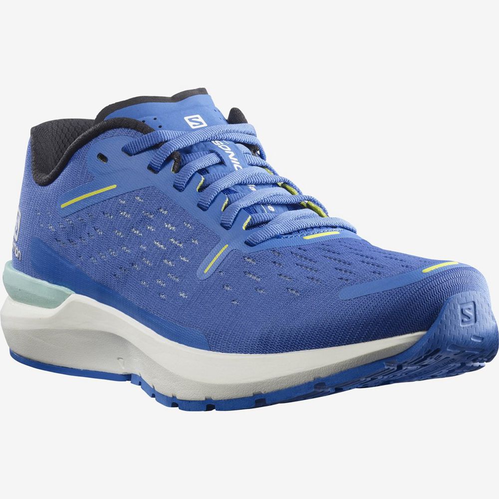 Men's Salomon SONIC 4 BALANCE Road Running Shoes Blue | US-CGSN892