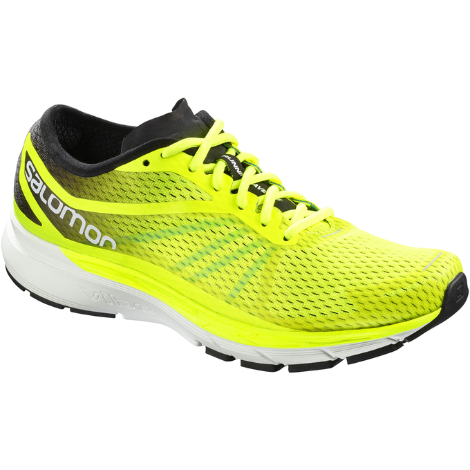 Men\'s Salomon SONIC RA PRO Running Shoes Fluorescent Yellow | US-RBDC231