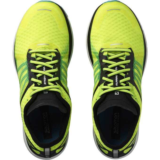 Men's Salomon SONIC RA Running Shoes Fluorescent Yellow | US-CUWZ019