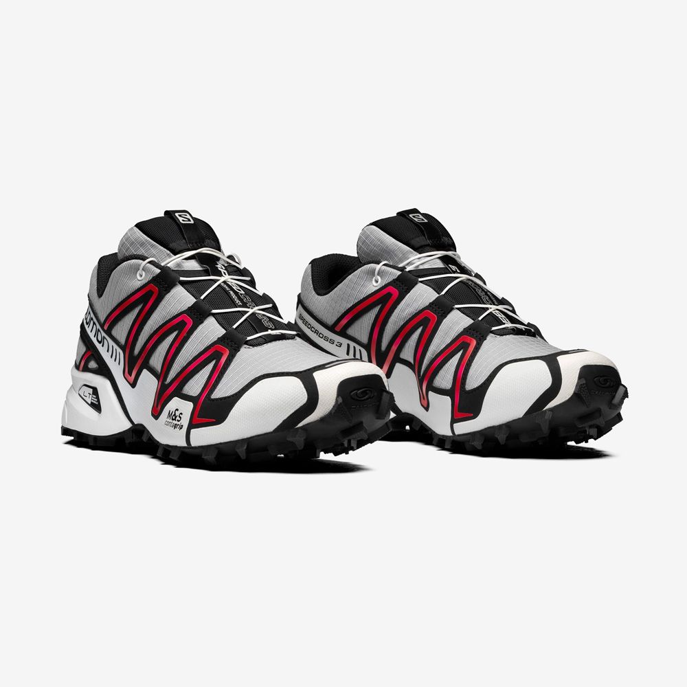 Men's Salomon SPEEDCROSS 3 Sneakers Black / White | US-LNKG876