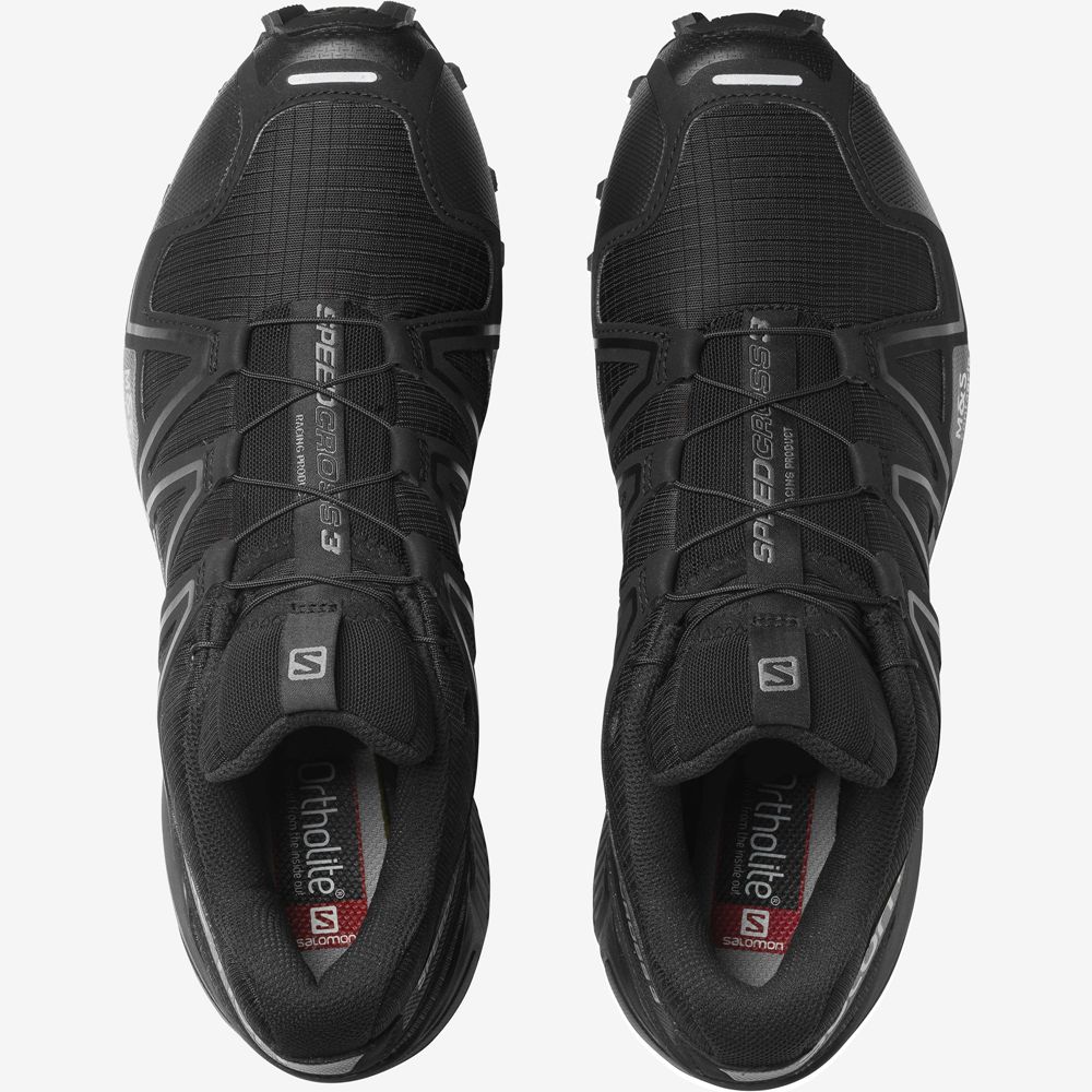 Men's Salomon SPEEDCROSS 3 Sneakers Black | US-TNEK549