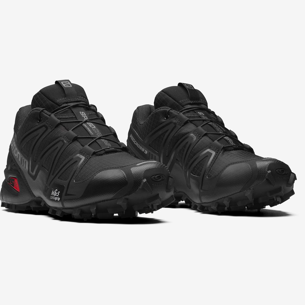 Men's Salomon SPEEDCROSS 3 Sneakers Black | US-TNEK549